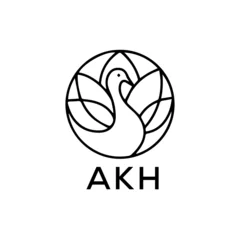 Foto op Plexiglas AKH Letter logo design template vector. AKH Business abstract connection vector logo. AKH icon circle logotype.  © MohammadTofazzal