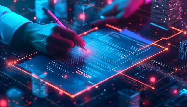  the integration of smart contract technology with document automation, showcasing how legal agreements can be executed automatically with blockchain-based solutions.