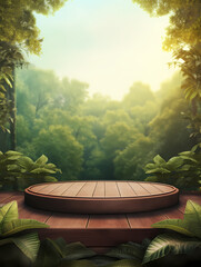 Obraz premium Product podium display creative background, creative template background, cosmetics booth, promotional activities