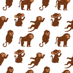 Fototapeta premium pattern with monkeys 