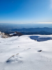 snow covered mountains