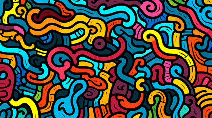 Obraz premium Cute graffiti art abstract background poster web page PPT, art background