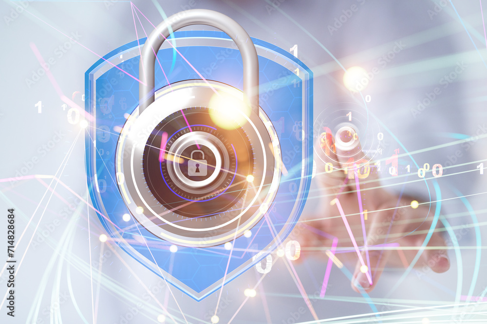 Aufkleber Cybersecurity of digital network systems with computer security enginee