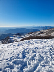 snow covered mountains