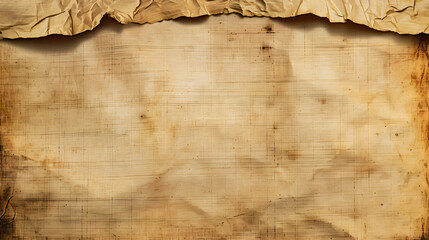 Background of old, worn papyrus along the edges 