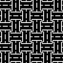 A white background with black design.Seamless texture for fashion, textile design,  on wall paper, wrapping paper, fabrics and home decor. Simple repeat pattern. Geometric patterns.