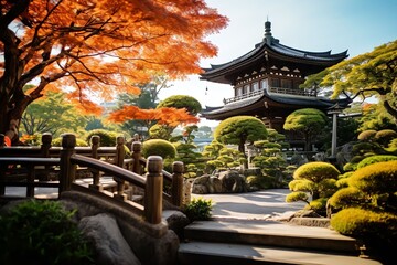 Fototapeta premium Beauty architecture Japanese temple 