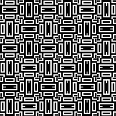 A white background with black design.Seamless texture for fashion, textile design,  on wall paper, wrapping paper, fabrics and home decor. Simple repeat pattern. Geometric patterns.