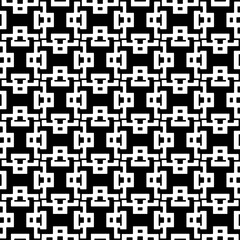 A white background with black design.Seamless texture for fashion, textile design,  on wall paper, wrapping paper, fabrics and home decor. Simple repeat pattern. Geometric patterns.