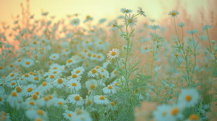 Fototapeta na wymiar field of daisies