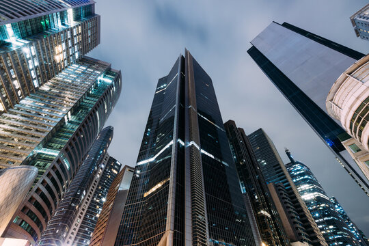 Makati City skyline in the Philippines. Makati is the financial hub of the country.