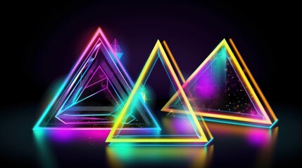 Neon triangle, KI generated