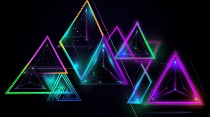 Neon triangle, KI generated