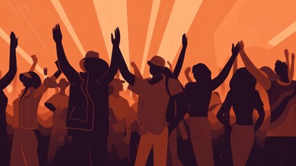 Party crowd, KI generated