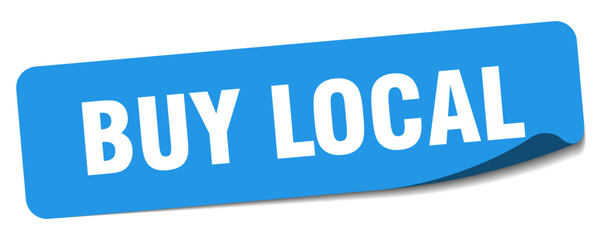 buy local sticker. buy local label