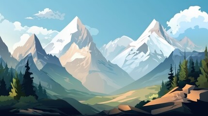 Obraz premium Mountain, KI generated