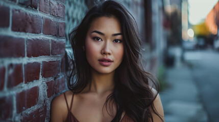 Naklejka premium Portrait of a young Asian woman