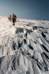 hiking in the mountains