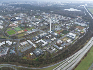 University of Bremen the German city of Bremen. Campus aerial birds eye overview. Science, learning, knowledge. - obrazy, fototapety, plakaty