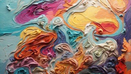 Fragment of multicolored texture painting. Abstract watercolor paint, Colorful Swoosh Background with Blue, Purple and Turquoise Swirls