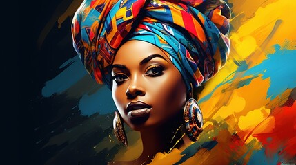 Canvas Painting African Black Woman Graffiti Art Poster Prints Mural for Home Living Room Wall Art Picture Decoration Room Decor