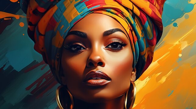 Canvas Painting African Black Woman Graffiti Art Poster Prints Mural For Home Living Room Wall Art Picture Decoration Room Decor