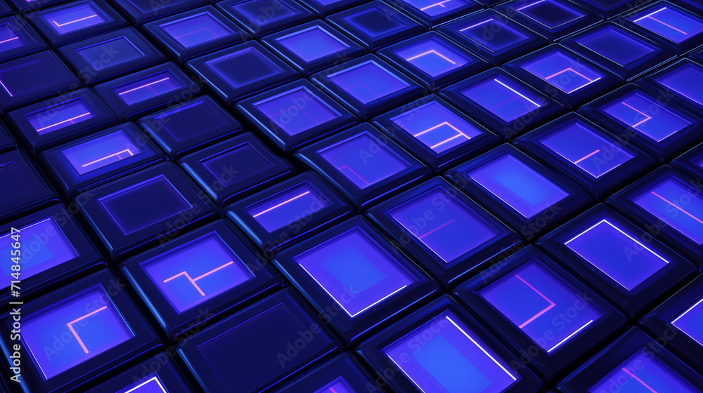 Canvas Prints abstract background of neatly arranged purple squares geometric shapes.