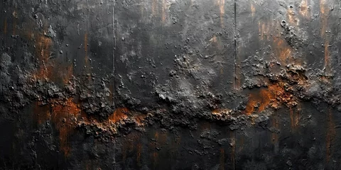 Foto op Aluminium Textured abstract old wood background in grunge style tree showing rough nature material on wall brown wood burn texture in closeup weathered and blackened by dark design timber with dirty bark © Thares2020