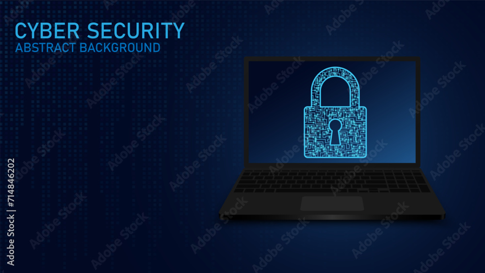 Leinwandbilder cybersecurity and information protection. data protection concept design for personal privacy, and c