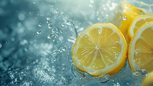 Lemon Slice in Water : Zesty Elixir