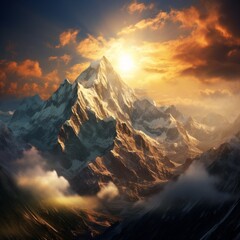 Best ever wonderful biggest mountains painting image 