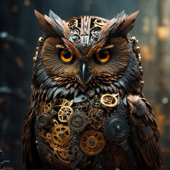 great horned owl, Owl Portrait Digital Artwork  