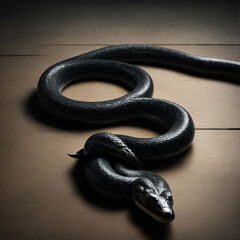 Black Anaconda, Black Snake in Ground 