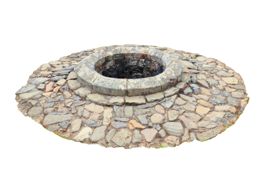 An ancient stone well isolated png