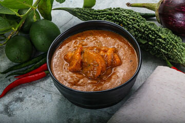 Indian cuisine - Masala with prawn