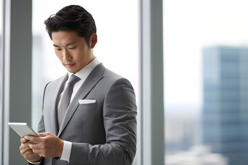 Fototapeta premium businessman using digital tablet