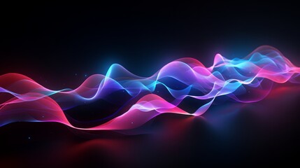 Versatile Background with Neon-like Waveforms, Organic Curves, and Bright Colors, Infusing Energy and Movement into Design Projects
