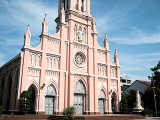 Da Nang Cathedral (The Pink Church Da Nang) in Vietnam.