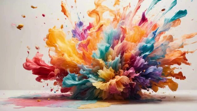 watercolor explosion multiple colors