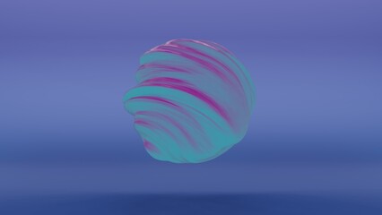 3D abstract holographic swirl, a visually striking and dynamic representation of motion and fluidity. Ideal for themes related to digital art, motion graphics, futuristic design..