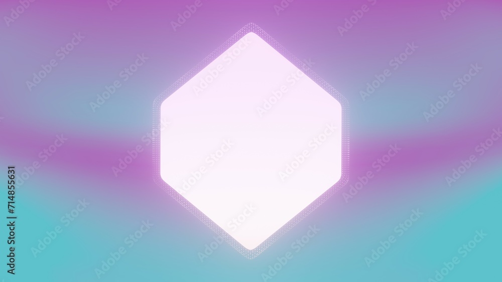 Aufkleber the cube, with its holographic texture, appears to float and rotate, showcasing its various faces in