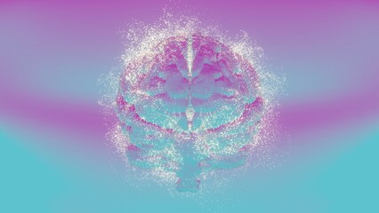This creative portrayal of the human brain is perfect for themes involving neuroscience, the intersection of technology and biology, futuristic medical concepts, and digital art.