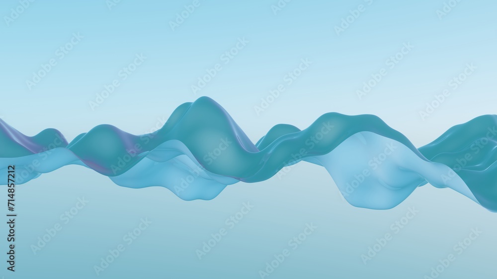 Poster Vibrational waves of abstract forms representing the resonance achieved when aligning personal values and goals...