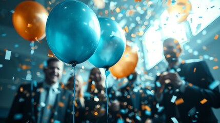 Corporate Celebration with Balloons
