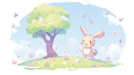 cute bunny illustration