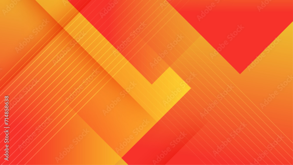 Poster yellow and orange vector abstract geometrical gradient shape modern background. abstract gradient sh