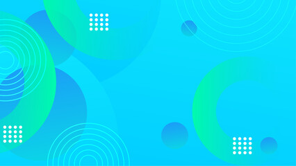 Blue and green vector abstract gradient background with simple geometric shapes. Abstract gradient shapes background for presentation, business report, card, banner, poster