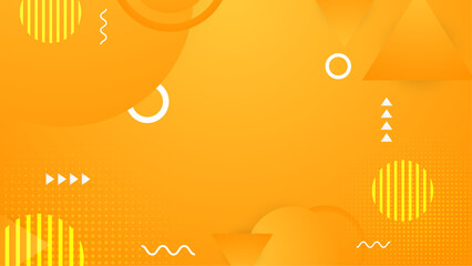 Orange yellow and white vector abstract geometric gradient shapes background. Abstract gradient shapes background for presentation, business report, card, banner, poster