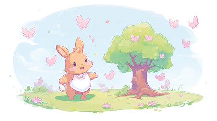 cute bunny illustration