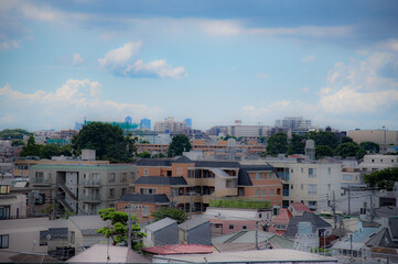 A landscape of the Japanese suburbs.